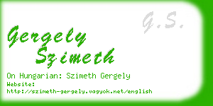 gergely szimeth business card